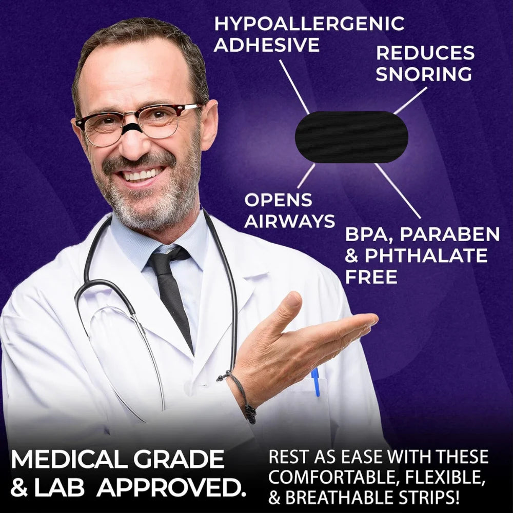 Mouth Tape for Sleep Anti Snoring Mouth Strips Allergenic Medical Grade